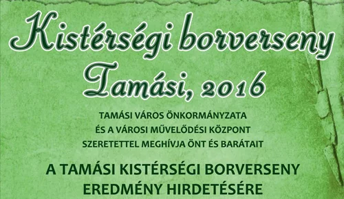 Kistérségi borverseny 2016