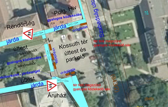 Megváltozik a gyalogos közlekedés a Kossuth téren